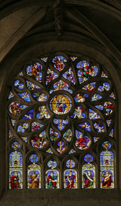 Window depicting Tree of Jesse by French School